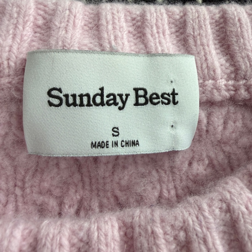 Aritzia Light Pink Cable Knit Sweater - Picture 2 of 8